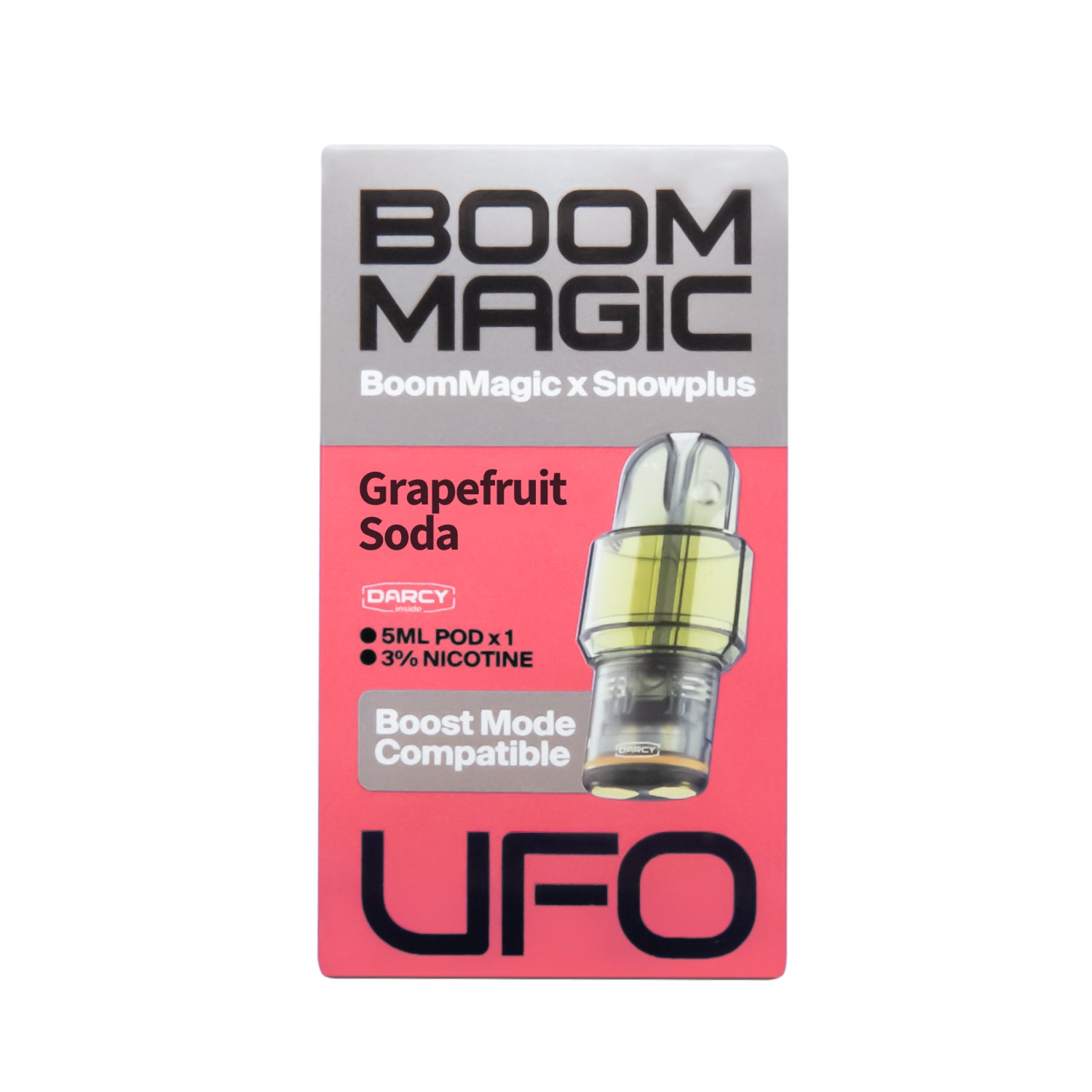 正品雪加Snowplus与Boom Magic联名款UFO超大容量5ML通配烟弹单颗装-适配悦刻4/5/6/7代烟杆-两颗起售