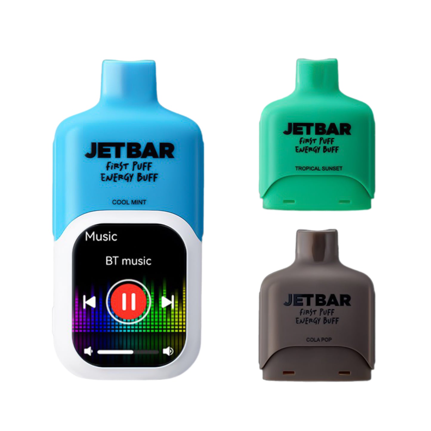 正品韩版JETBAR小天才触控屏电子烟蓝牙APP连接/时钟/日历/计算器/闹钟/短信/音乐播放功能时尚可换弹电子烟-多口味可选