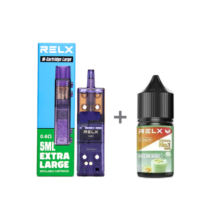 正品悦刻三代积木空弹烟油套餐(5ml容积RELX空弹+30ml正品RELX E-liquid) 套装(空弹+烟油) 蜜瓜_3%Nic