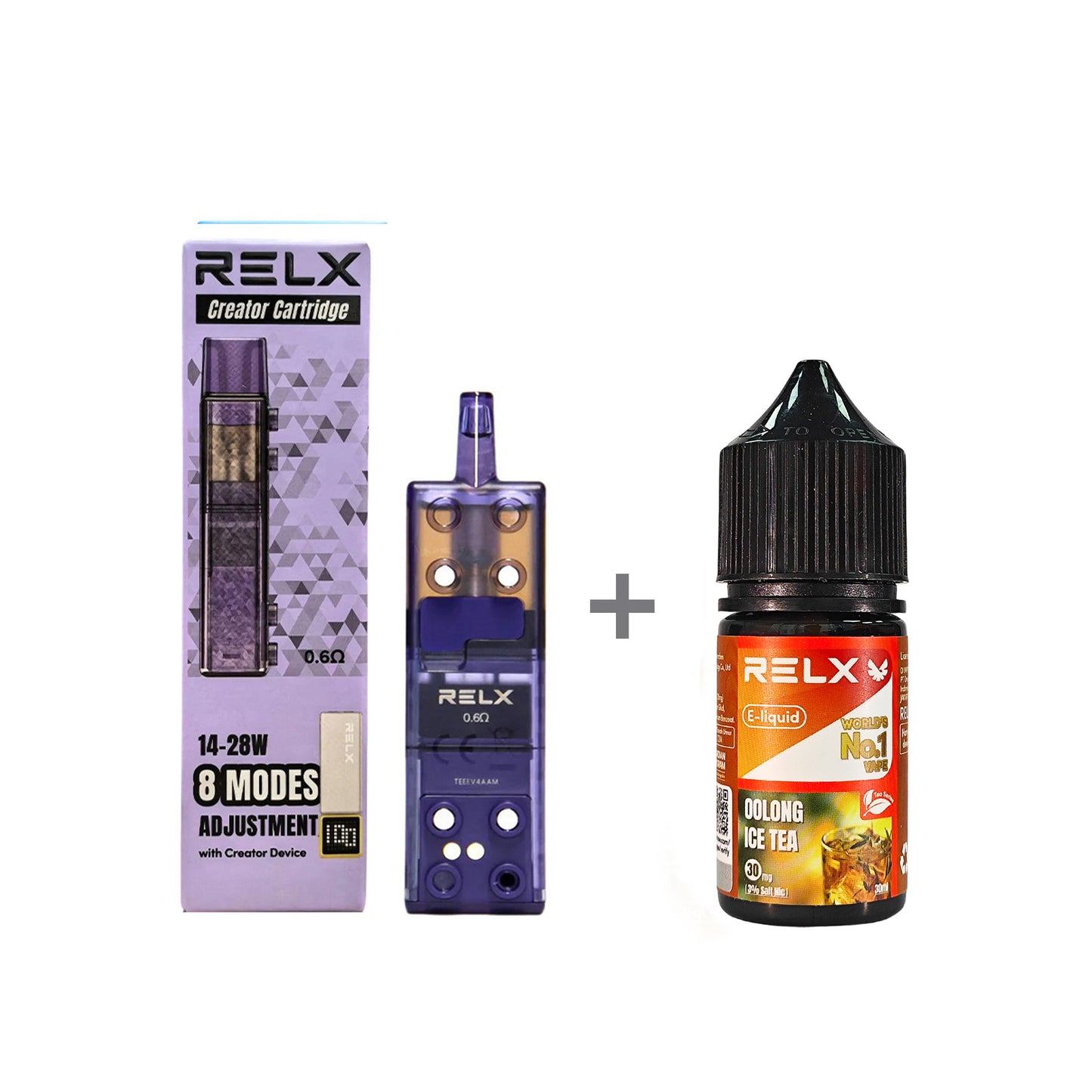 正品悦刻三代积木空弹烟油套餐(5ml容积RELX空弹+30ml正品RELX E-liquid) 套装(空弹+烟油) 乌龙冰茶_3%Nic
