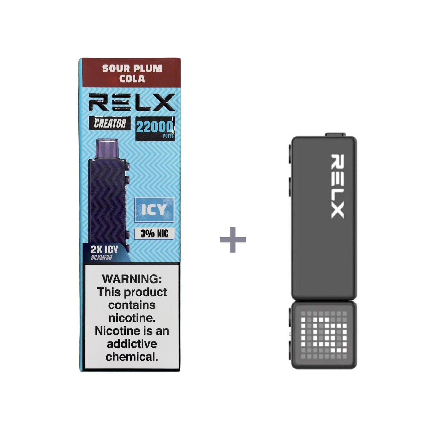 正品悦刻积木乐高套装/烟弹-多口味可选 RELX Creator Black(大容量22000口） 套装(目前发一代正品杆) 酸梅可乐