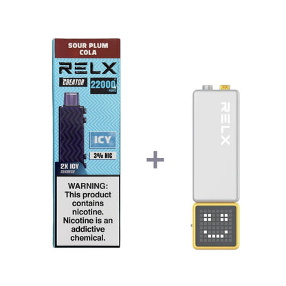正品悦刻积木乐高RELX Creator 22000口烟弹/套装-多口味可选 (一代/二代杆弹通用） 套装1(配正品一代杆) 酸梅可乐