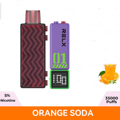 正品悦刻RELX Creator 第三代积木超级容量35000口烟弹磁吸积木乐高套装/烟弹-多口味可选 三代杆套装(紫绿色) 橘子苏打