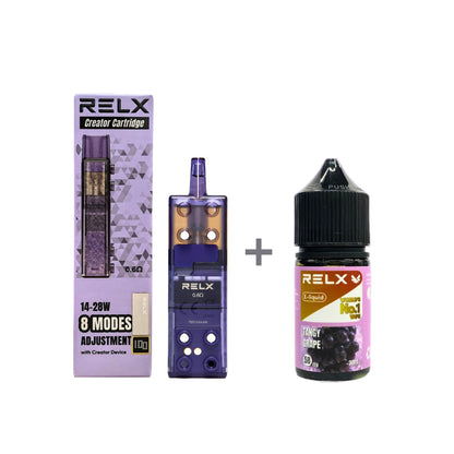 正品悦刻三代积木空弹烟油套餐(5ml容积RELX空弹+30ml正品RELX E-liquid) 套装(空弹+烟油) 葡萄_5%Nic