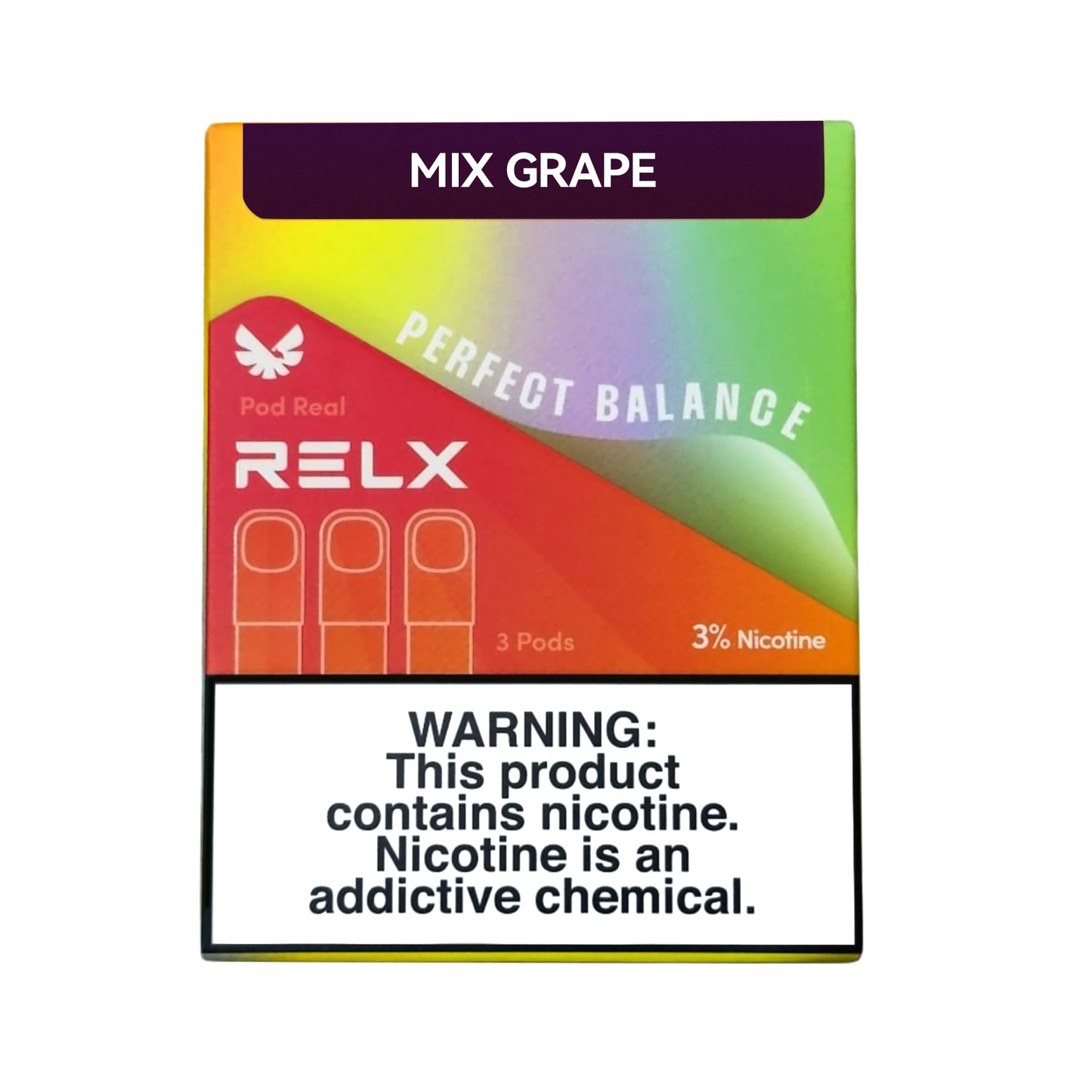 正品悦刻Relx Pod Real Perfect Balance马来版完美平衡系列-三颗装，多口味可选 超级葡萄