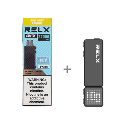 正品悦刻积木乐高套装/烟弹-多口味可选 RELX Creator Black(大容量22000口） 套装(目前发一代正品杆) 海盐柠檬