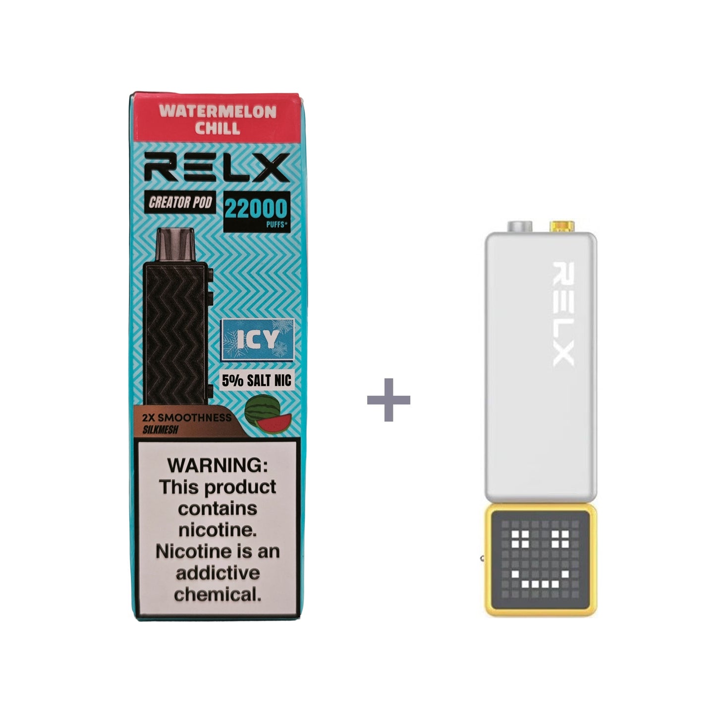 正品悦刻积木乐高RELX Creator 22000口烟弹/套装-多口味可选 (一代/二代杆弹通用） 套装1(配正品一代杆) 西瓜