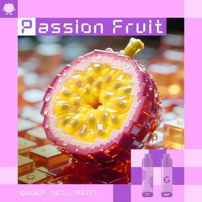 正品高维GOwif Chill极凉系列18000口双陶瓷芯涡轮大功率透明油仓电量油量显示长续航一次性电子烟-多口味可选 百香果