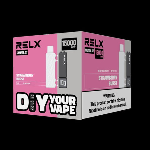 正品悦刻RELX Creator Starter Kit 15K悦刻乐高积木15000口(酷黑杆弹/黑杆白弹)可选磁吸式换弹电子烟套装-多口味可选