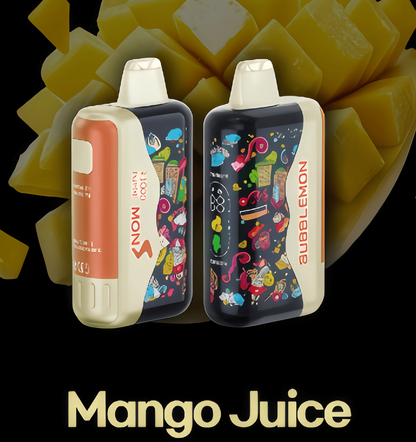 正品韩版BUBBLE MON GRAFFITI巴布梦泡泡兽满天星炫彩壁纸LED灯效35000口可调功率含隐藏口味一次性电子烟 芒果果汁
