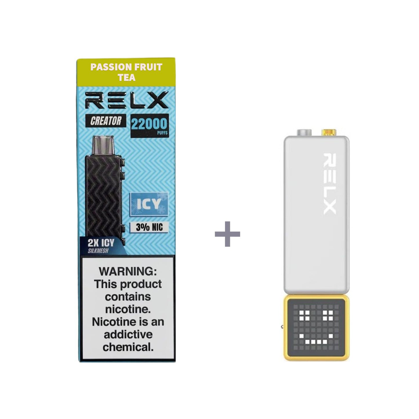 正品悦刻积木乐高RELX Creator 22000口烟弹/套装-多口味可选 (一代/二代杆弹通用） 套装1(配正品一代杆) 极凉百香果