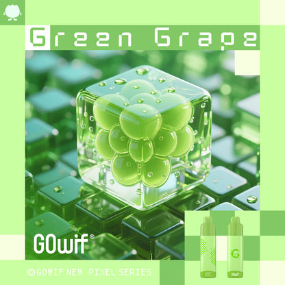 正品高维GOwif Chill极凉系列18000口双陶瓷芯涡轮大功率透明油仓电量油量显示长续航一次性电子烟-多口味可选 青提