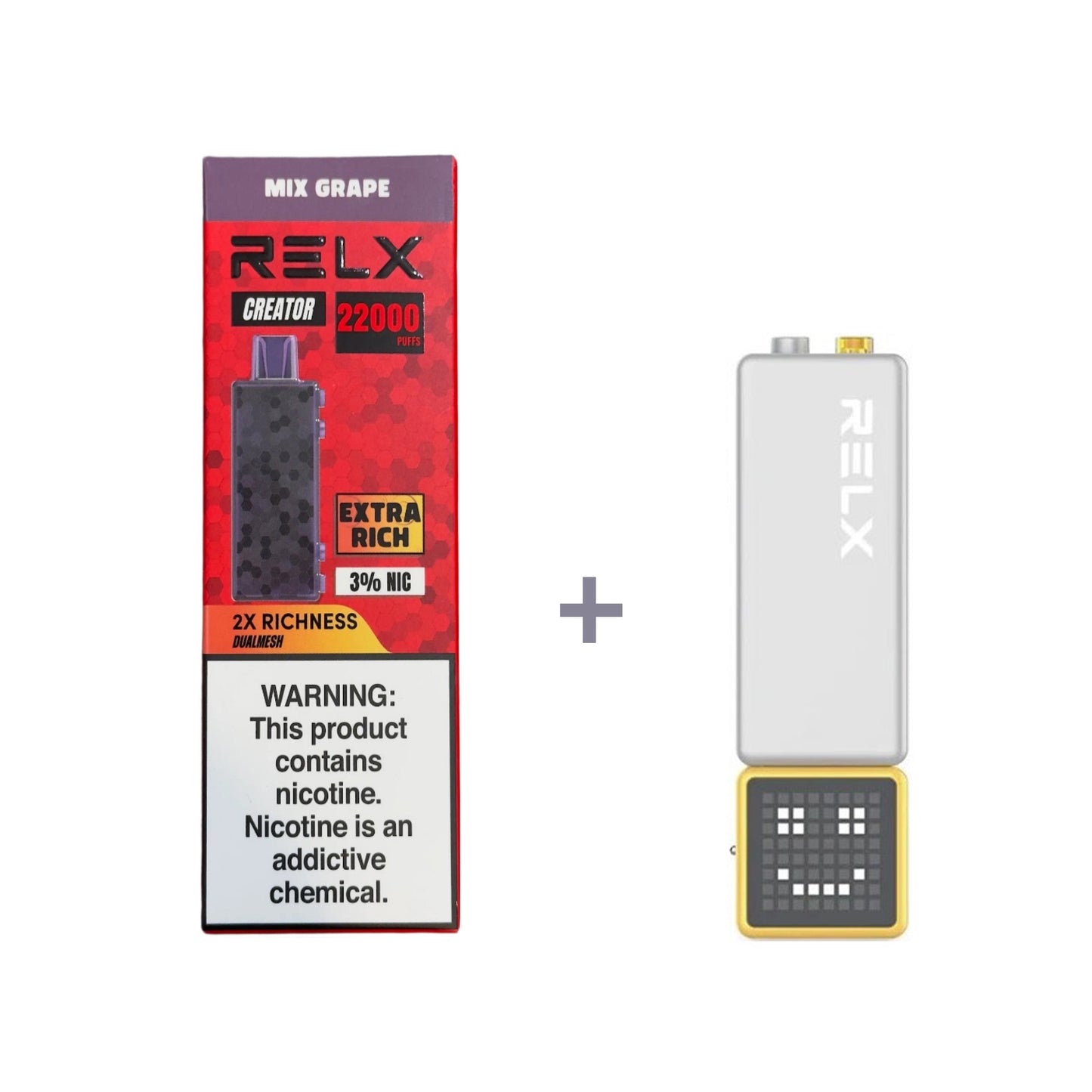 正品悦刻积木乐高RELX Creator 22000口烟弹/套装-多口味可选 (一代/二代杆弹通用） 套装1(配正品一代杆) 混合葡萄