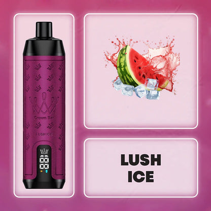 正品阿尔法赫皇冠系列AL FAKHER CROWN BAR 12000口低尼水烟声波油量电量显示大烟雾电子烟-多口味可选 西瓜