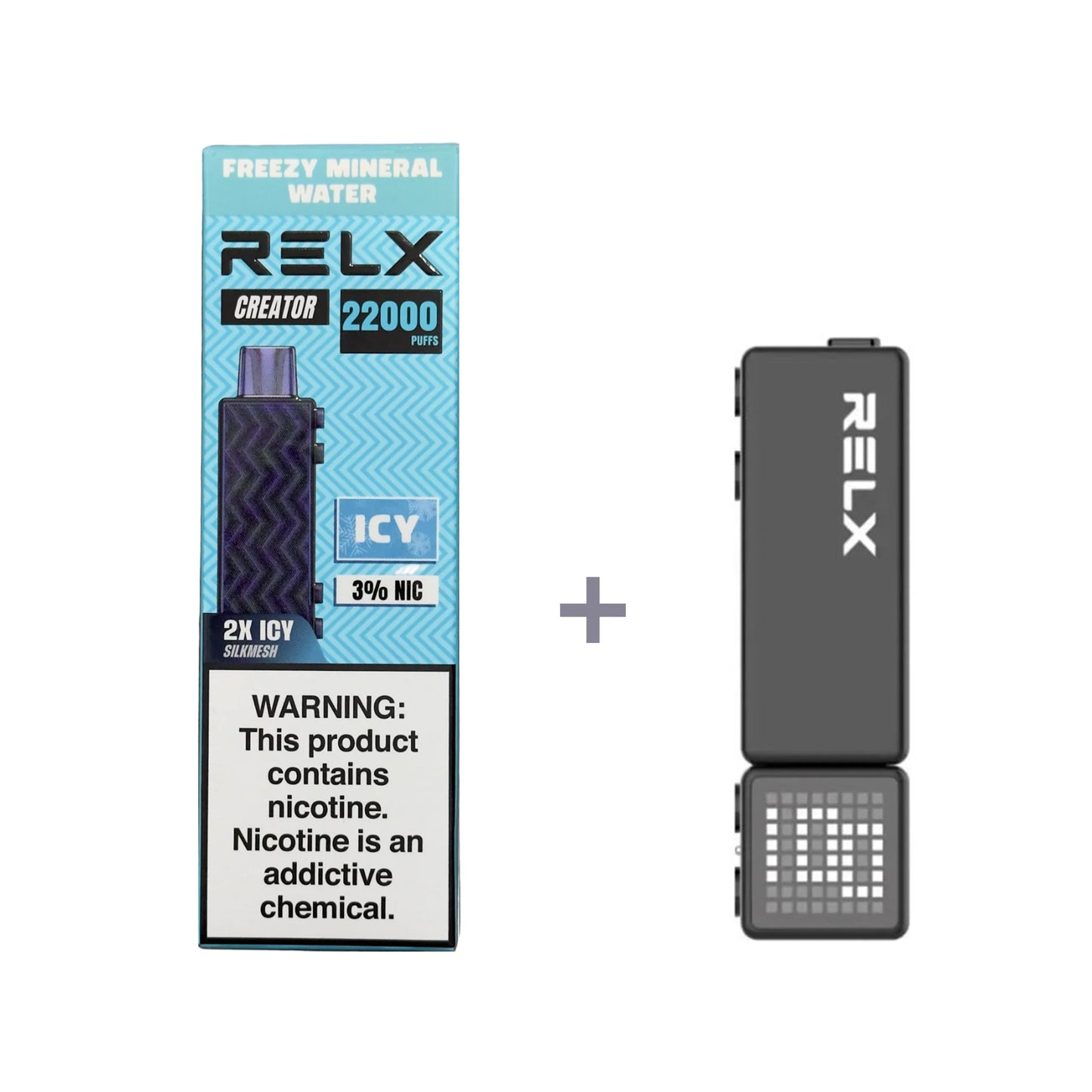 正品悦刻积木乐高套装/烟弹-多口味可选 RELX Creator Black(大容量22000口） 套装(目前发一代正品杆) 矿泉水
