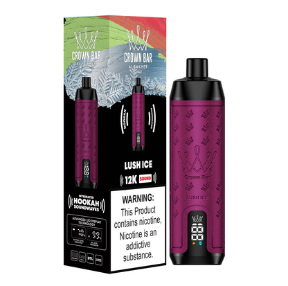 正品阿尔法赫皇冠系列AL FAKHER CROWN BAR 12000口低尼水烟声波油量电量显示大烟雾电子烟-多口味可选