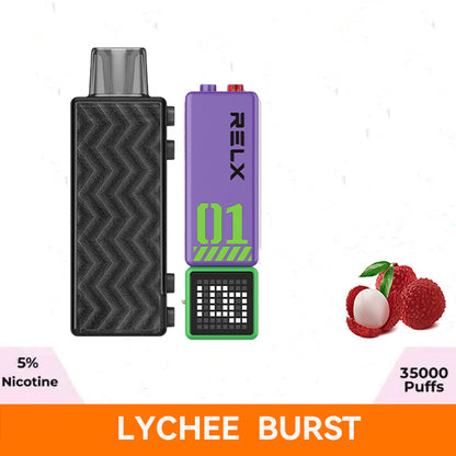 正品悦刻RELX Creator 第三代积木超级容量35000口烟弹磁吸积木乐高套装/烟弹-多口味可选 三代杆套装(紫绿色) 荔枝