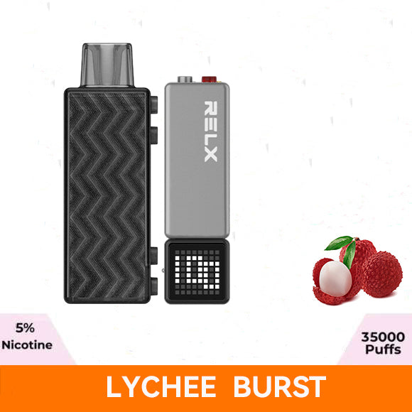 正品悦刻RELX Creator 第三代积木超级容量35000口烟弹磁吸积木乐高套装/烟弹-多口味可选 三代杆套装(灰黑色) 荔枝