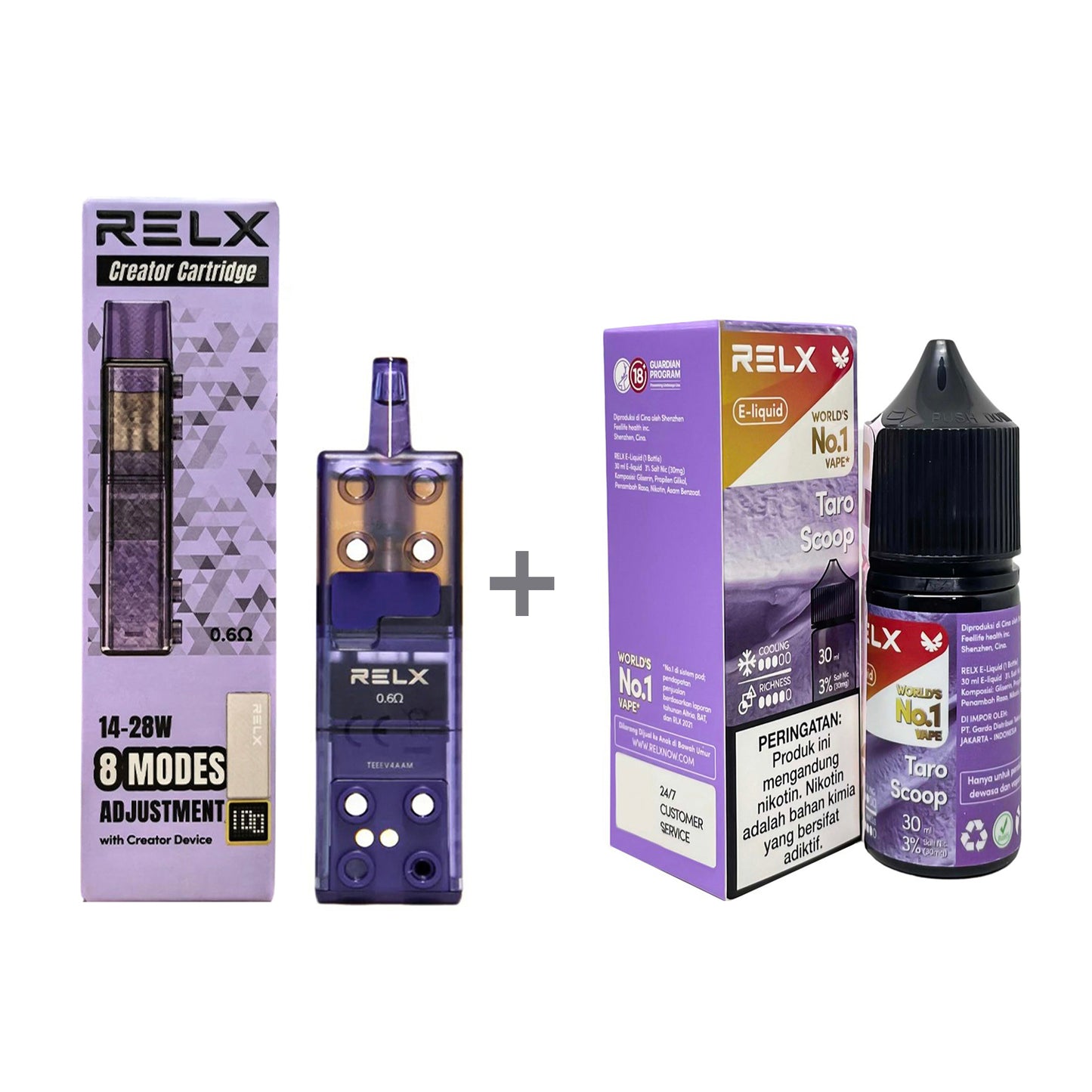 正品悦刻三代积木空弹烟油套餐(5ml容积RELX空弹+30ml正品RELX E-liquid) 套装(空弹+烟油) 香芋_3%Nic
