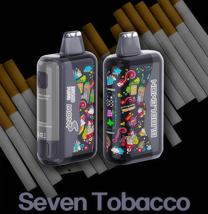 正品韩版BUBBLE MON GRAFFITI巴布梦泡泡兽满天星炫彩壁纸LED灯效35000口可调功率含隐藏口味一次性电子烟 七星香烟