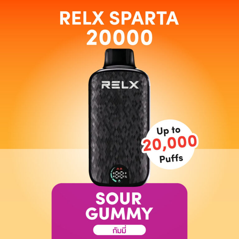 正品悦刻斯巴达 RELX Sparta大容量 20000口一次性电子烟-/智能液晶显示屏 酸软糖