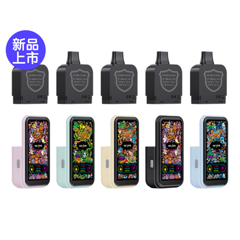 正品韩版巴布梦三代BUBBLE MON GRAFFITI-C 泡泡兽满天星炫彩涂鸦壁纸LED灯效30000口可拆卸式电子烟套装/烟弹-多口味可选