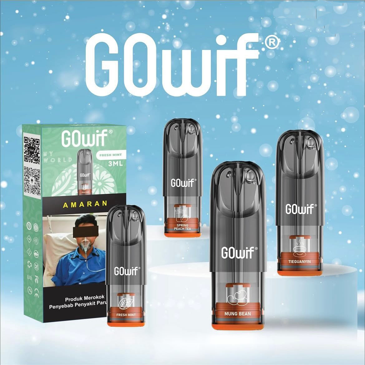 正品冰熊Zgar X GOwif扩容款烟弹超大容量3.5ml单颗装--多口味可选,三颗起售 苹果