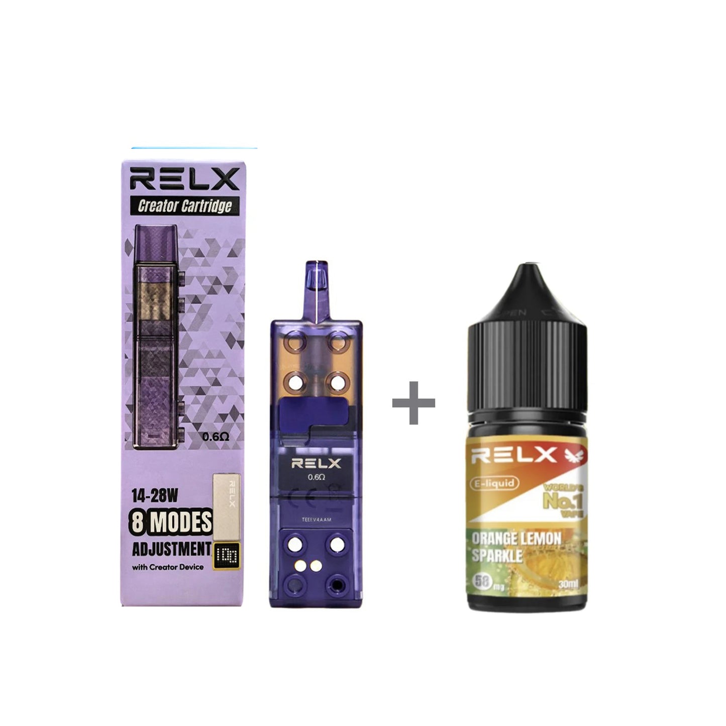 正品悦刻三代积木空弹烟油套餐(5ml容积RELX空弹+30ml正品RELX E-liquid) 套装(空弹+烟油) 橙子柠檬气泡水_5%Nic