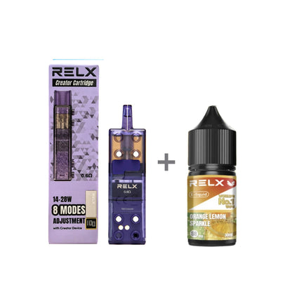 正品悦刻三代积木空弹烟油套餐(5ml容积RELX空弹+30ml正品RELX E-liquid) 套装(空弹+烟油) 橙子柠檬气泡水_5%Nic