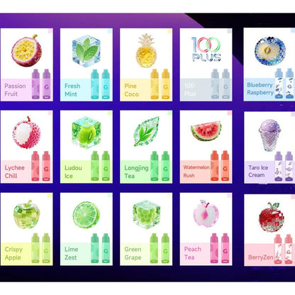 正品高维GOwif Chill极凉系列18000口双陶瓷芯涡轮大功率透明油仓电量油量显示长续航一次性电子烟-多口味可选