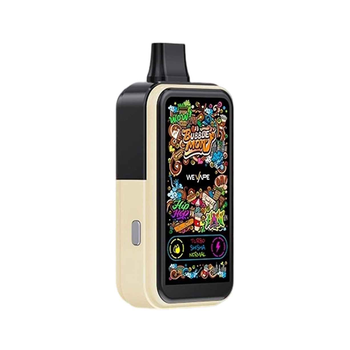 正品韩版巴布梦三代BUBBLE MON GRAFFITI-C 泡泡兽满天星炫彩涂鸦壁纸LED灯效30000口可拆卸式电子烟套装/烟弹-多口味可选 黄色