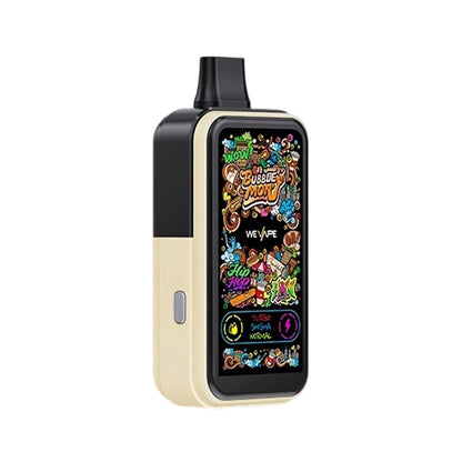 正品韩版巴布梦三代BUBBLE MON GRAFFITI-C 泡泡兽满天星炫彩涂鸦壁纸LED灯效30000口可拆卸式电子烟套装/烟弹-多口味可选 黄色